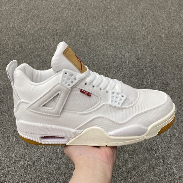 Tracking included Levi's replica x Nike Air Jordan 4 Retro White AO2571100