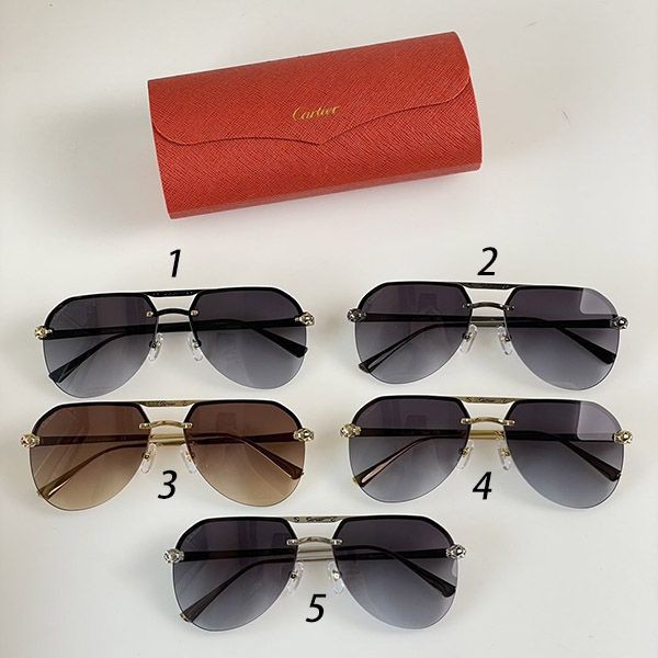 No. 1 in total sales! Cartier Premiere de Sunglasses Replica 5 colors kaw06513