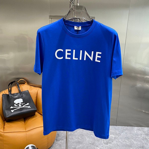 Super Hot Topic! Celine T-shirt Replica Unisex Loose Logo Print Cez98110 Super Hot Topic! Celine T-shirt Replica Unisex Loose Logo Print Cez98110