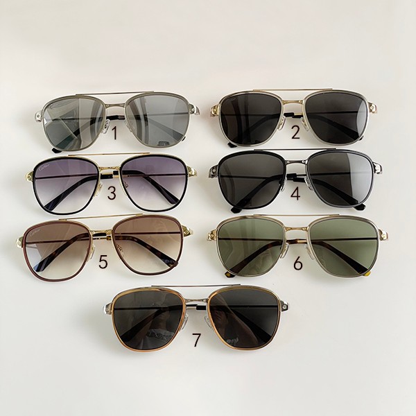 Free shipping Cartier replica square sunglasses 7 colors kaw10346