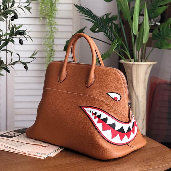 Very popular! Hermes Bolide Shark Replica 45cm Gold erm84120