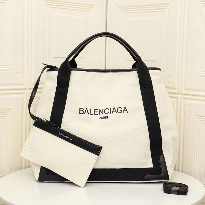 Very popular: Balenciaga Navy Cabas Replica M 2WAY Tote Bag White x Black bam62872 Very popular: Balenciaga Navy Cabas Replica M 2WAY Tote Bag White x Black bam62872