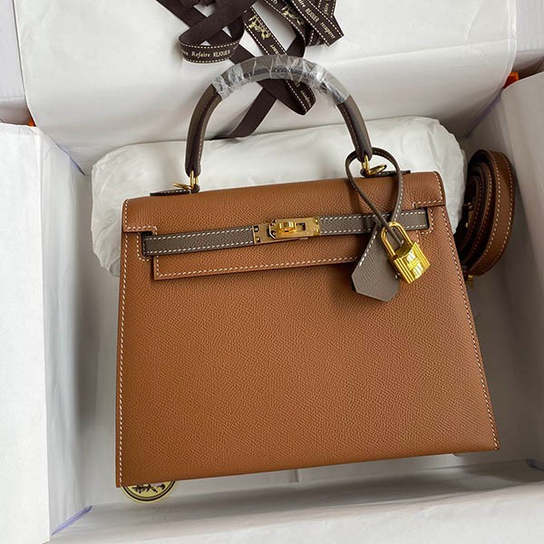 No. 1 in total sales! Hermes Kelly replica 25cm, outer stitching, Epson, gold hardware ero06996