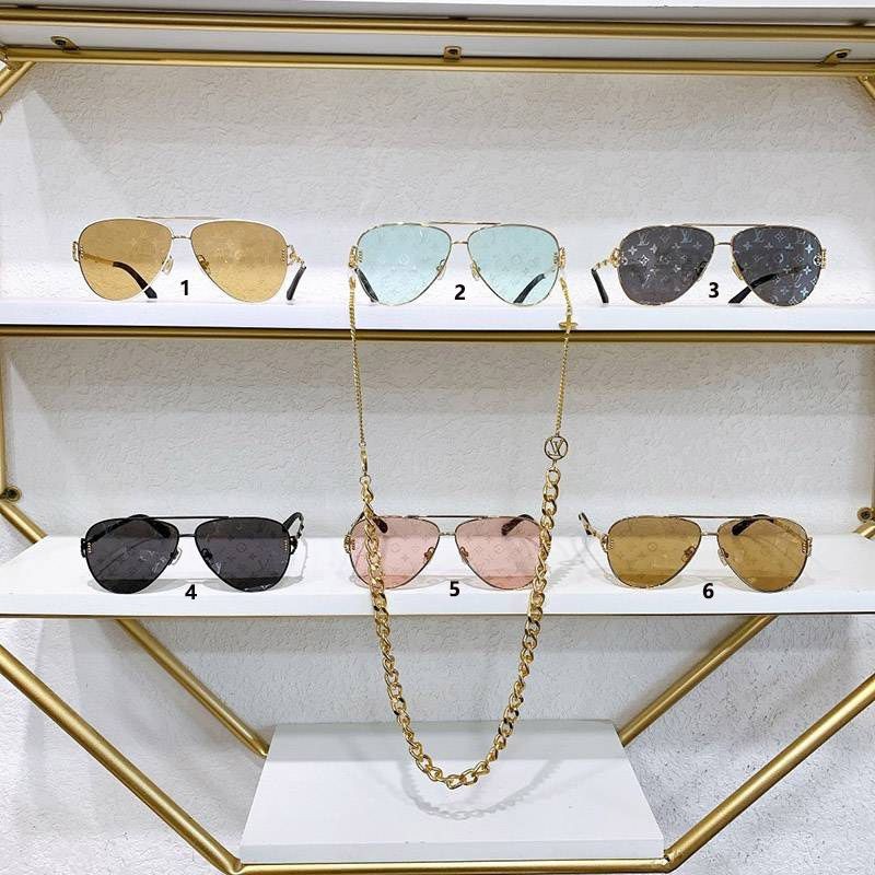 Rare color Louis Vuitton sunglasses replica Clockwise Canvas Z1432E