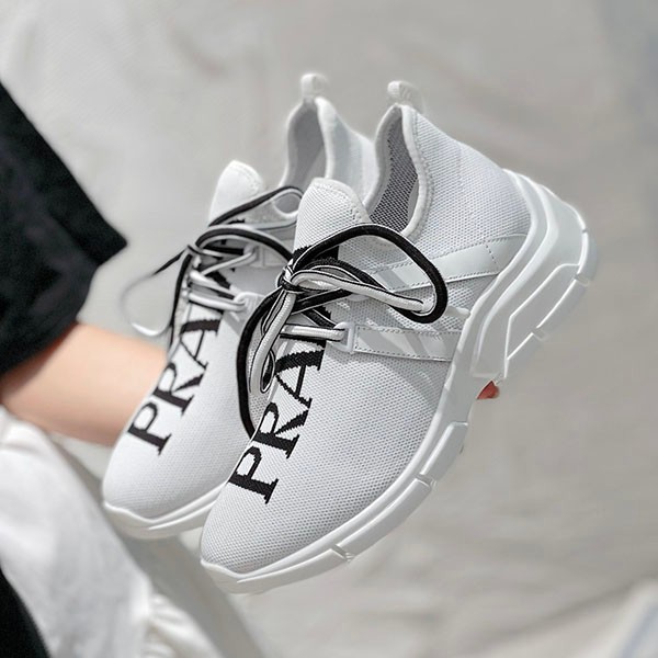 Eye-catching colors Prada knit fabric sneakers replica pun63420