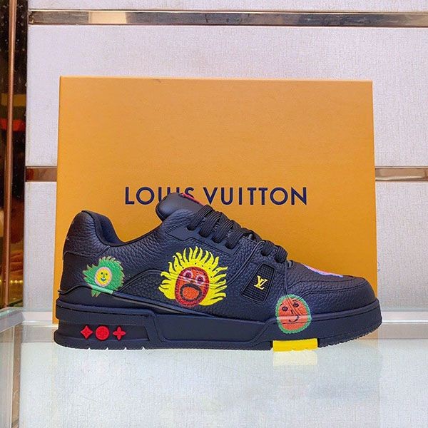 No.1 Popular Louis Vuitton x Yayoi Kusama Sneakers Replica Time Out Line vub36213