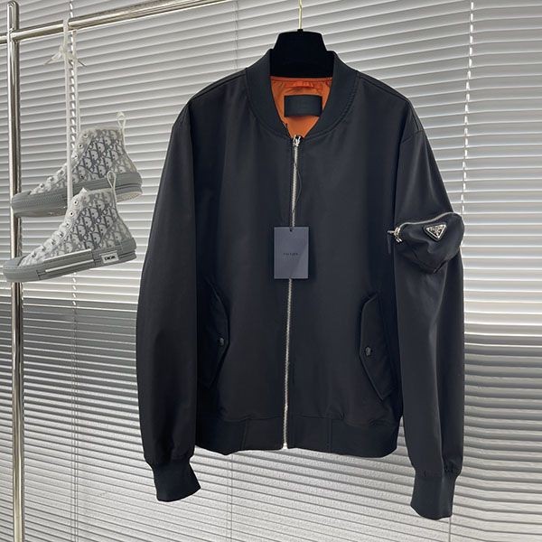 Free shipping Prada Re-Nylon bomber jacket replica SGB9031WQ8F000
