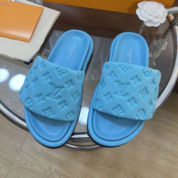Free shipping Louis Vuitton replica pool pillow line mule sandals vun12862