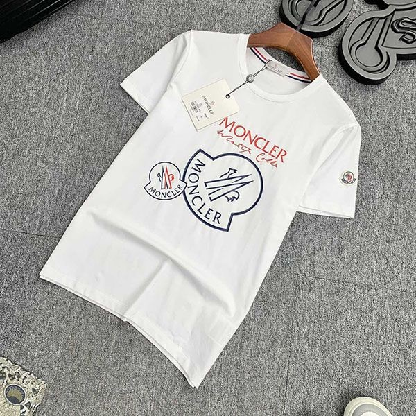Very popular! Moncler cotton jersey crew neck logo T-shirt fake mof25797 Very popular! Moncler cotton jersey crew neck logo T-shirt fake mof25797