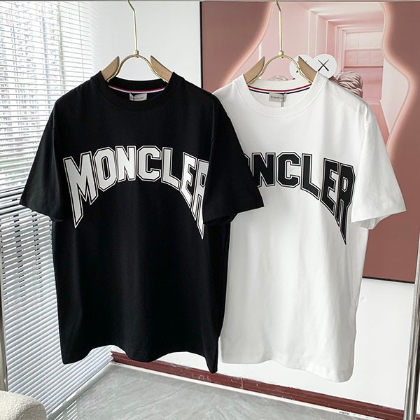 Very popular! Moncler logo short sleeve T-shirt replica in 2 colors moa24075 Very popular! Moncler logo short sleeve T-shirt replica in 2 colors moa24075