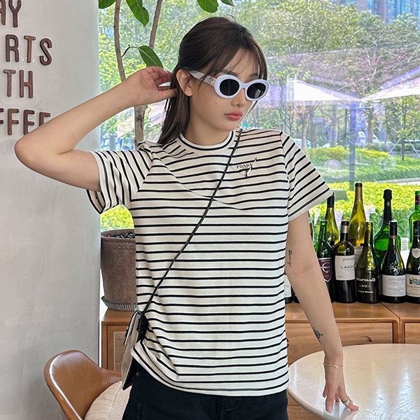 [Popular item] Prada striped T-shirt copy puz20436