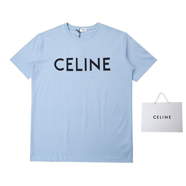 Hard to find Celine unisex loose T-shirt replica logo print Cej42053