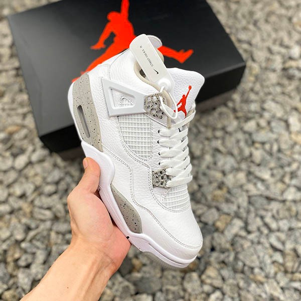 Very popular! Nike Air Jordan 4 Replica Retro White/Tech Grey CT8527100