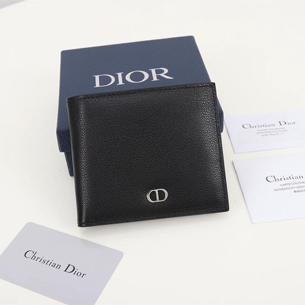 Simple ☆ [Dior] Men's Folding Wallet Copy 2ESBH027CDI_H00N