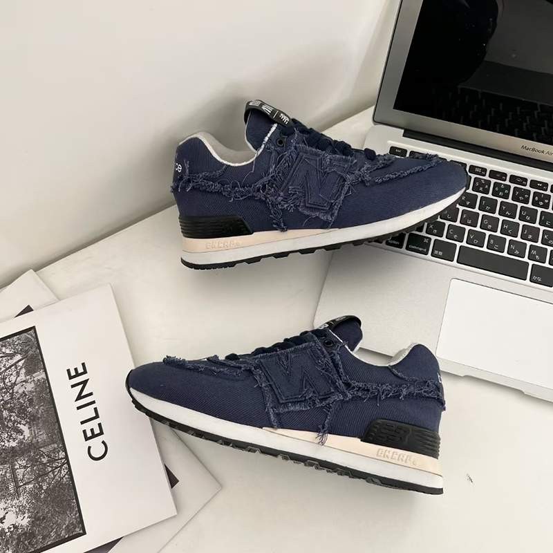 Super popular Miu Miu x New Balance fake collaboration 574 denim sneakers myo03455 Super popular Miu Miu x New Balance fake collaboration 574 denim sneakers myo03455