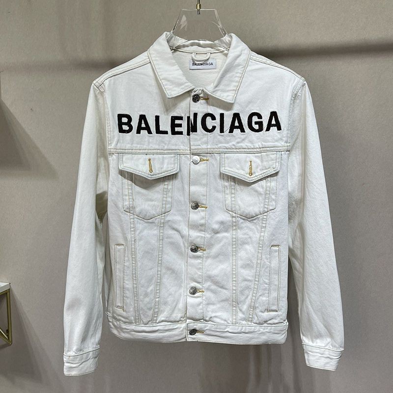The hottest topic! Balenciaga denim jacket replica white bav45050