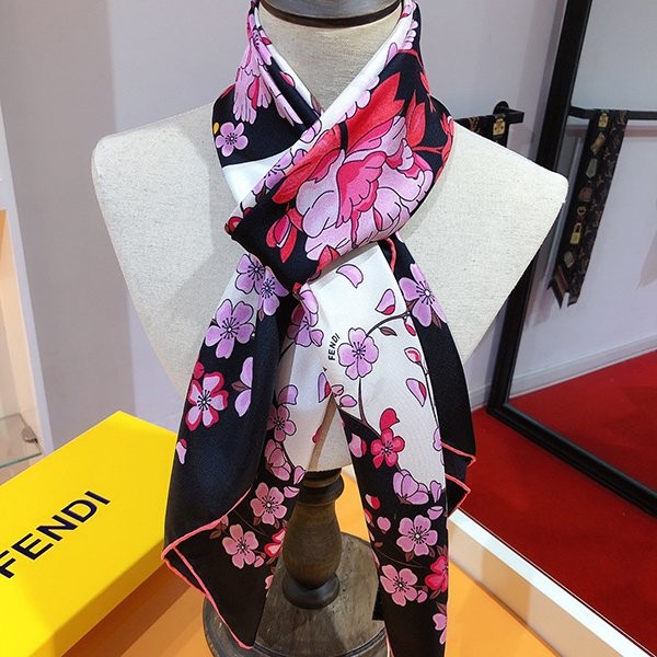 Eye-catching color Fendi silk scarf replica fed84528