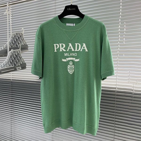 Convenient Prada Replica Embossed Logo Cotton T-shirt puf33667 Convenient Prada Replica Embossed Logo Cotton T-shirt puf33667
