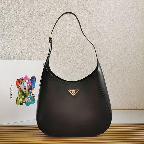 Prada Triangle Logo Leather Shoulder Bag Replica pud96566