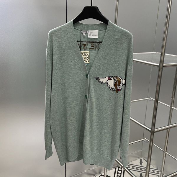 Cheap Loewe x Howl's Moving Castle Replica Calcifer Cardigan with Tracking lov90200