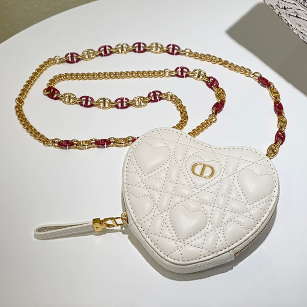 Dior CARO Chain Strap Heart Shaped Pouch Replica deb63367