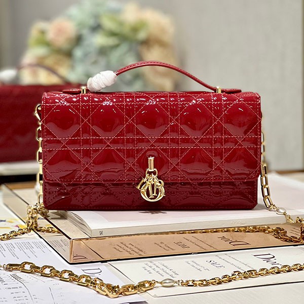 Dior Cannage Replica Patent Calfskin with Tracking dem47950