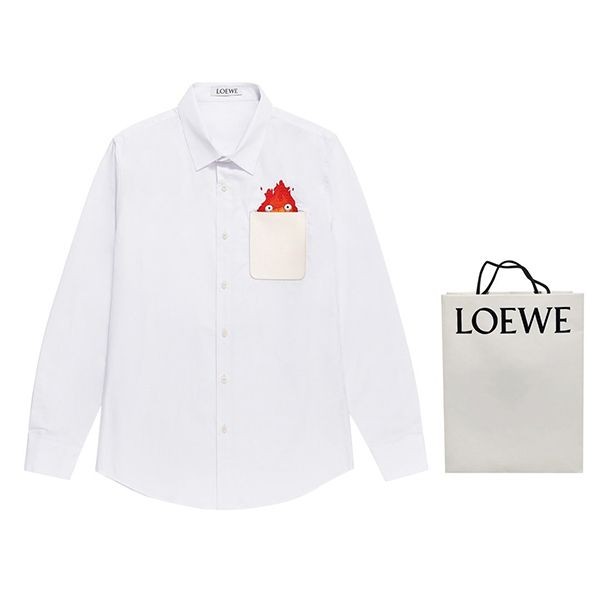 Autumn/Winter Sale Loewe Asymmetrical Shirt Replica Cotton los66476 Autumn/Winter Sale Loewe Asymmetrical Shirt Replica Cotton los66476