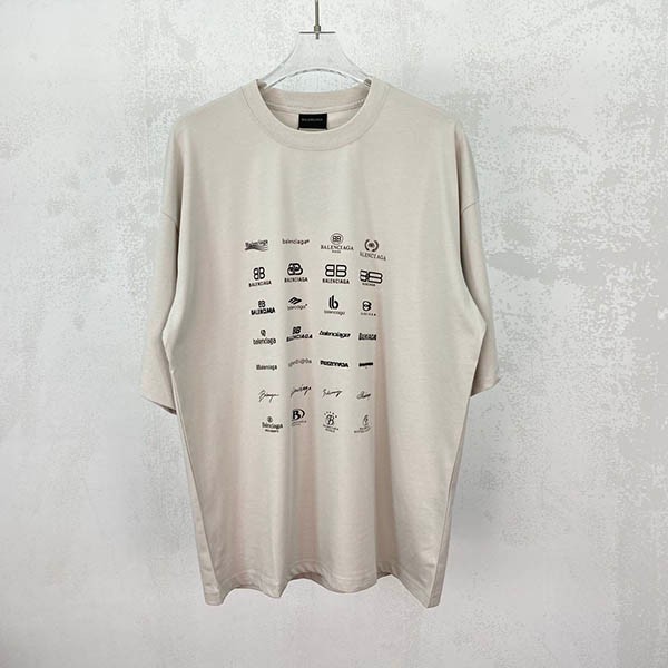 [Balenciaga Replica] ARCHIVES LOGOS T-shirt, oversized, 2 colors, 712398TNVQ79784
