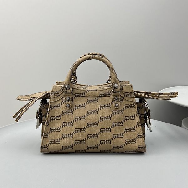 Nice Balenciaga BB Monogram Denim Handbag Replica ban03445