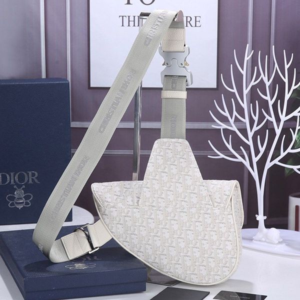 Secured Dior Saddle Bag Replica Oblique Beige Crossbody 1adpo093yzy