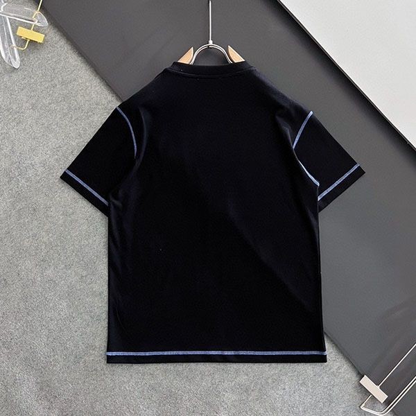 Secured Prada Replica Embossed Logo Cotton T-Shirt 2 Colors puj65769