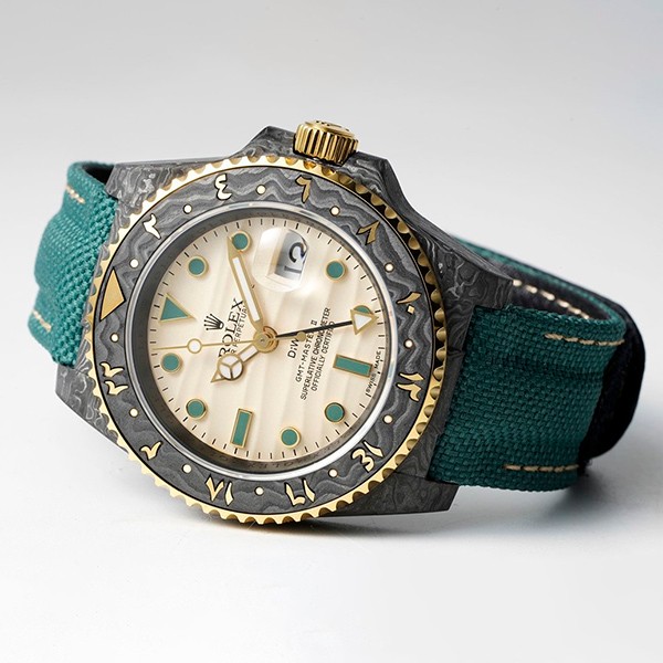 Attention ★ Rolex DiW Replica Carbon GMT Master II "OASIS" rox32557
