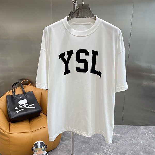 Recommended Yves Saint Laurent Replica Cotton Logo T-Shirt White 672370Y36JG9766 Recommended Yves Saint Laurent Replica Cotton Logo T-Shirt White 672370Y36JG9766