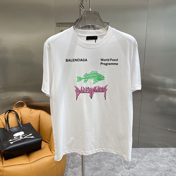Recommended Balenciaga copy printed logo T-shirt baq79441 Recommended Balenciaga copy printed logo T-shirt baq79441