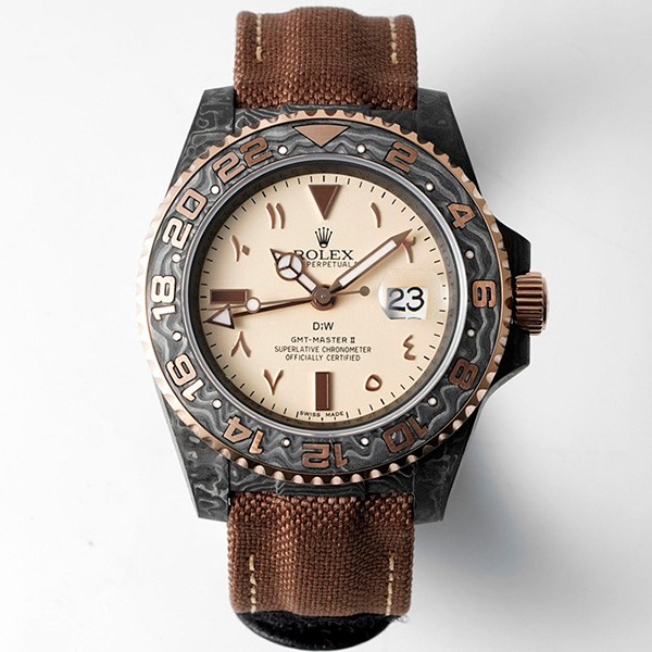 ☆Super popular☆Rolex DiW carbon copy GMT Master II "DE EVEROSE" rov92483