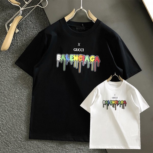 [Shipping included] Gucci x Balenciaga replica collaboration short-sleeved T-shirt in 2 colors guu97767