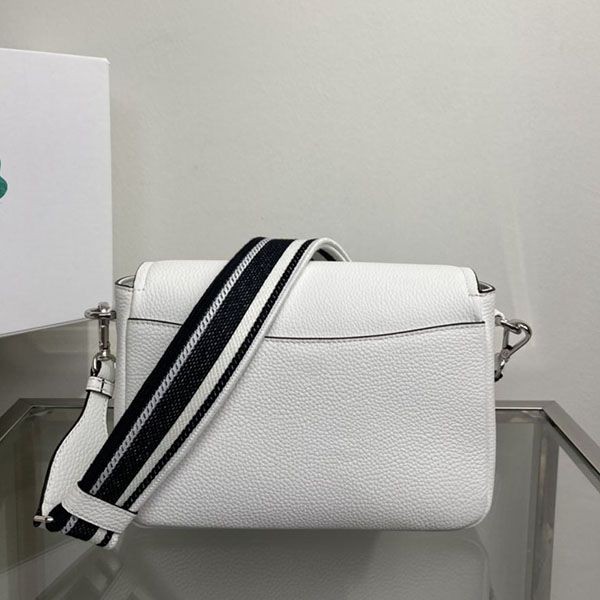 Immediate delivery Prada lettering logo leather shoulder bag replica puc97248