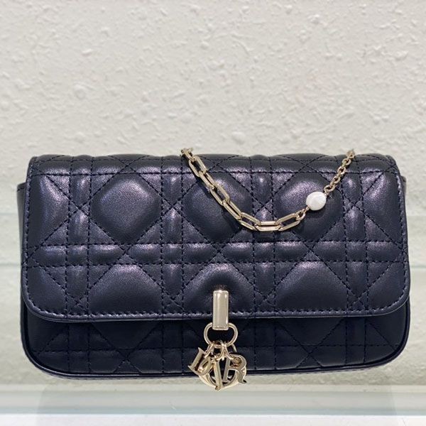 Quick delivery Dior phone pouch replica LADY Dior lambskin dex14139 Quick delivery Dior phone pouch replica LADY Dior lambskin dex14139