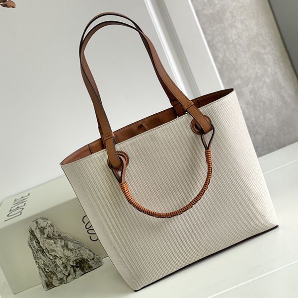 Secured Loewe Grained Leather Anagram Small Tote Bag Replica loj84372