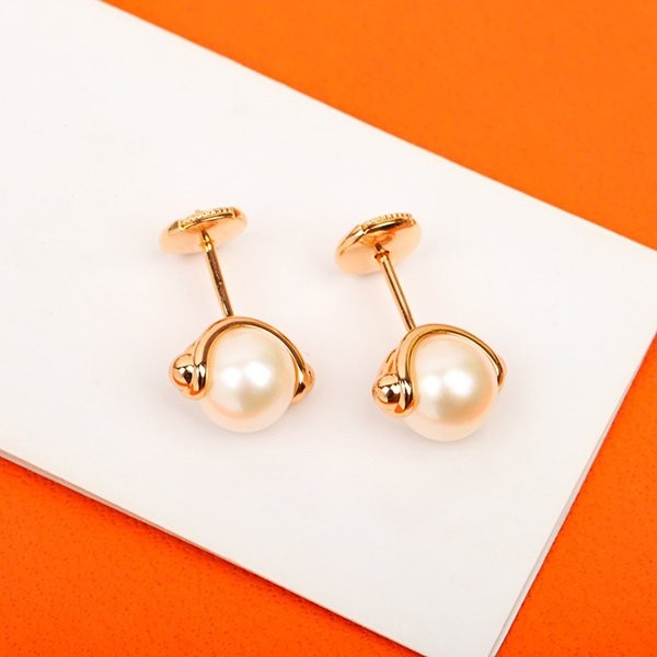 The most popular Hermes pearl earrings replica, free shipping erl79607