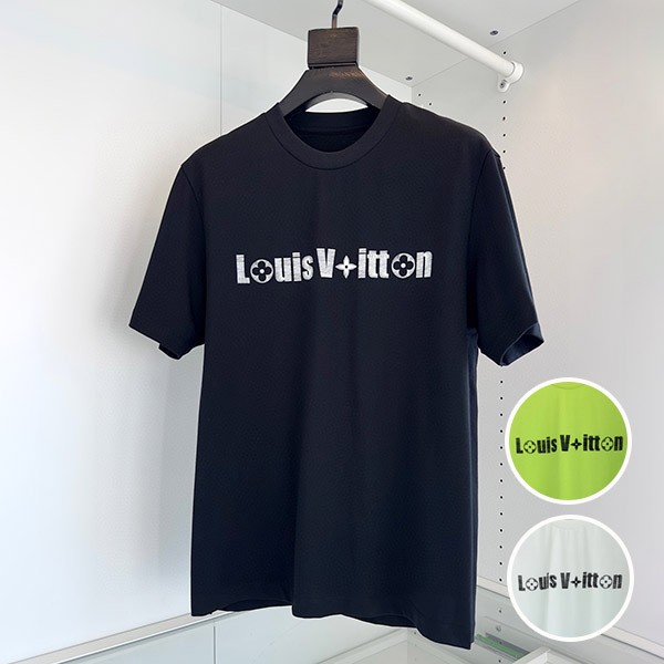 Louis Vuitton Printed Fake T-shirt Black vuh91848 Louis Vuitton Printed Fake T-shirt Black vuh91848