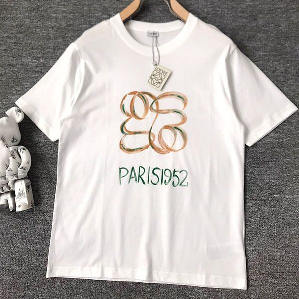 Lovely ☆Loewe★Anagram Bicolor Cotton T-shirt Copy★ lox53173