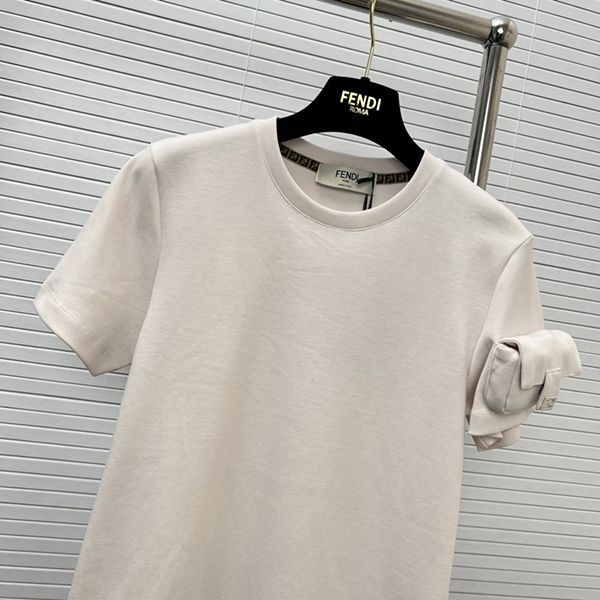 Latest and fashionable Fendi Baguette FF buckle cotton T-shirt fake feu76258