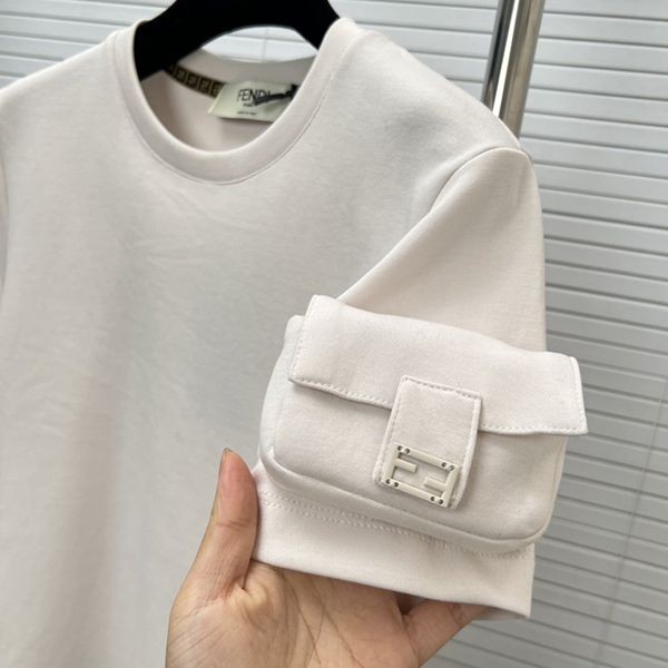 Latest and fashionable Fendi Baguette FF buckle cotton T-shirt fake feu76258