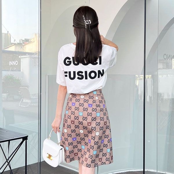 Immediate delivery Gucci Kawaii Jumbo GG Skirt Animal Print Replica 736037ZAMFR9167