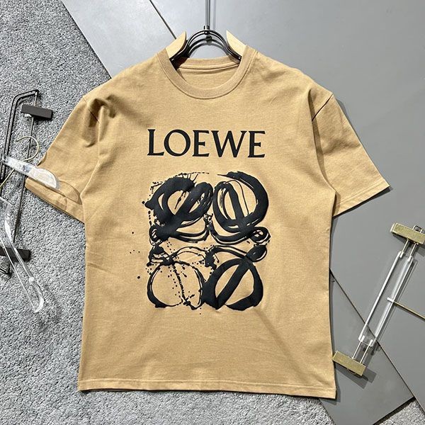 Free shipping☆Loewe★Anagram bicolor cotton T-shirt copy★ loh13059 Free shipping☆Loewe★Anagram bicolor cotton T-shirt copy★ loh13059