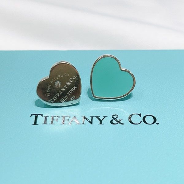 High quality Tiffany earrings blue heart replica Tib27035