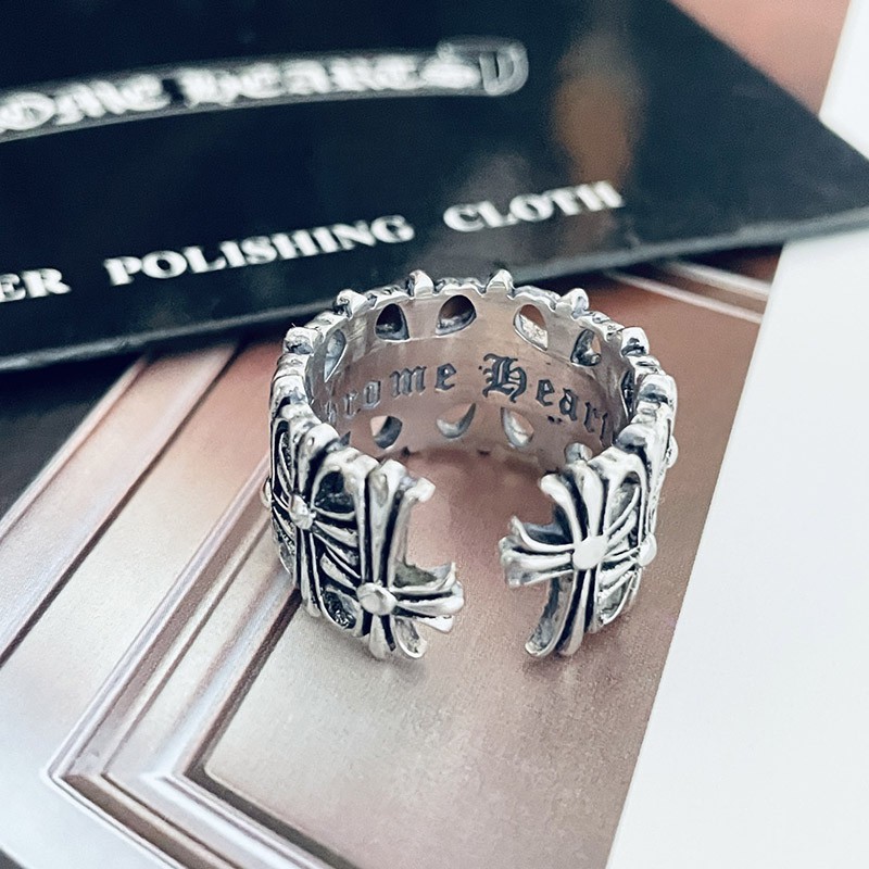 Rare and very popular Chrome Hearts Cemetery Cross Ring Replica Kur34913