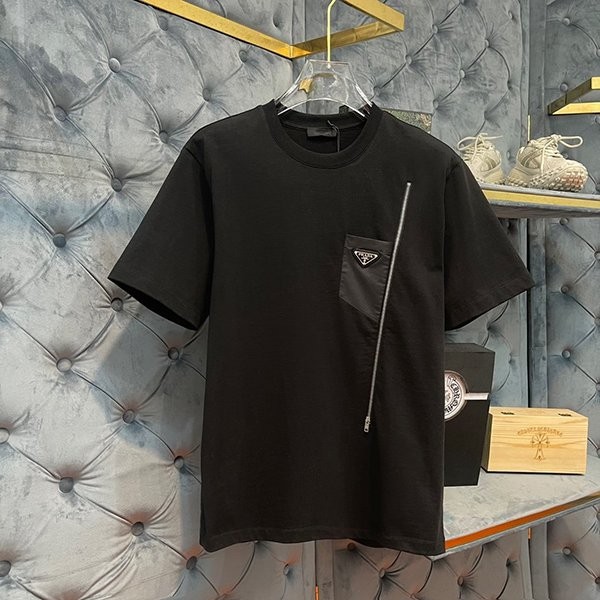 Prada logo t-shirt with pocket short sleeve copy fashionable? pud85032 Prada logo t-shirt with pocket short sleeve copy fashionable? pud85032
