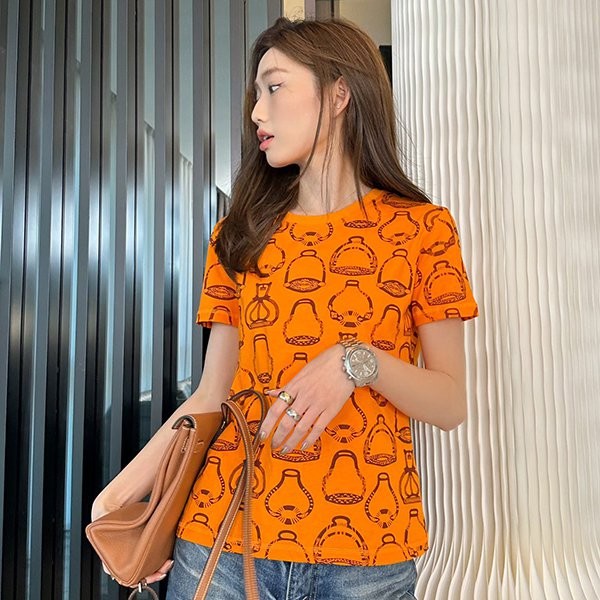 Hard to find! Hermes printed T-shirt copy err18050 Hard to find! Hermes printed T-shirt copy err18050